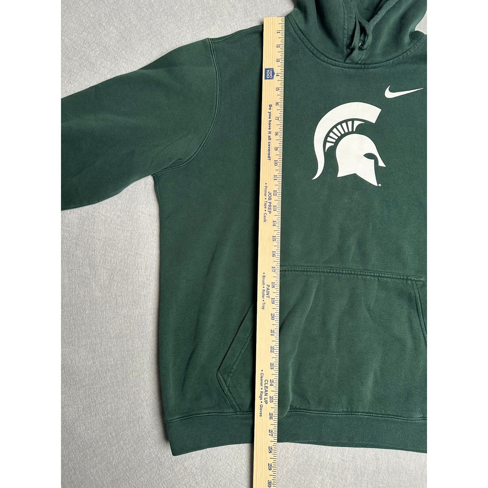 Nike Michigan State Spartans Hoodie Mens XL Green MSU NCAA Pullover Sweatshirt - Picture 3 of 6